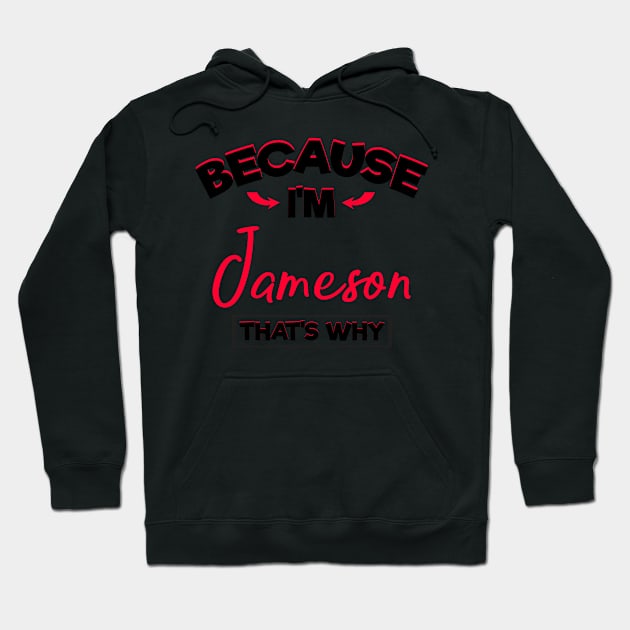 Jameson Gifts for Men Named James Hoodie by TheOptimizedCreative